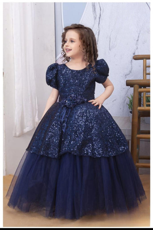 Navy Sequence Gown